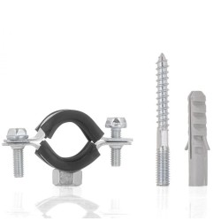 Potrubná svorka 3/4" 26-30mm, s gumovou vložkou, dve skrutky GEKO