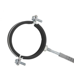 Potrubná svorka 2" 60-64mm, s gumovou vložkou, dve skrutky GEKO