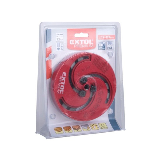 Vrták/vrták, ø19-127mm, stopka ø9mm EXTOL PREMIUM Vrták/vrták, ø19-127mm, stopka ø9mm EXTOL PREMIUM