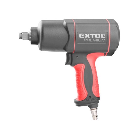 Rázový uťahovák, 1/2", kompozitný, pneumatika, 800Nm EXTOL PREMIUM