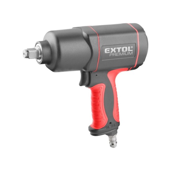 Rázový uťahovák, 1/2", kompozitný, pneumatika, 800Nm EXTOL PREMIUM