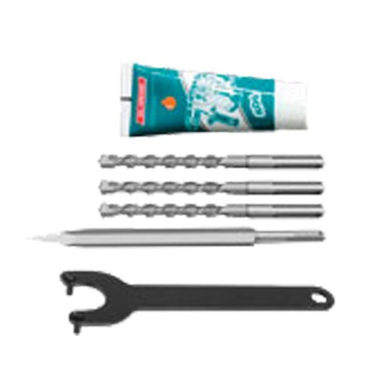 Kladivo vrtací a sekací AKU, SDS Plus, Brushless, 20V Li-ion, 2000mAh, 4,5J, industrial, bez baterie a nabíječky TOTAL