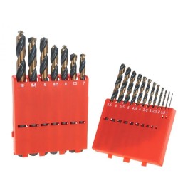 Vrtáky do kovu HSS, DIN 338, 1-10mm, sada 19ks TVARDY