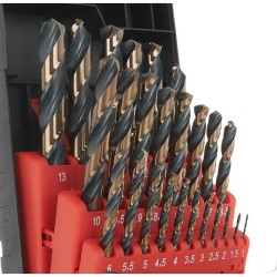 Vrtáky do kovu HSS, DIN 338, 1-13mm, sada 25ks TVARDY