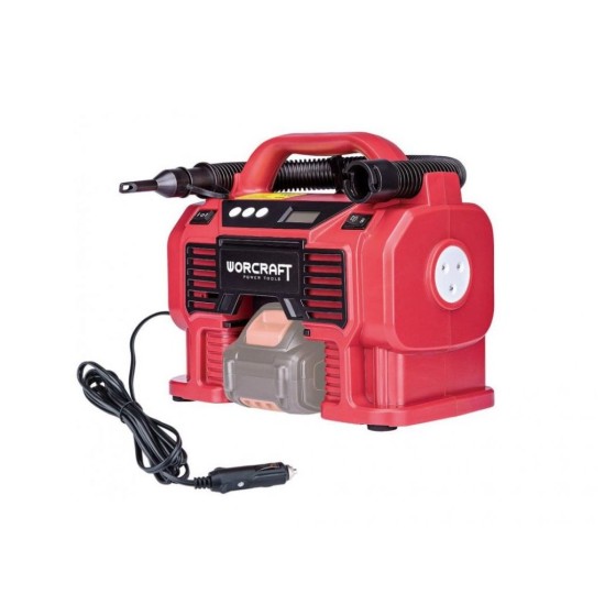 WORCRAFT CAC-S20LiA Aku kompresor 20V, autozásuvka, (bez baterie a nabíječky)