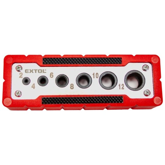 Vrtací vodící šablona, ø2-4-6-8-10-12mm EXTOL PREMIUM Vrtací vodící šablona, ø2-4-6-8-10-12mm EXTOL PREMIUM