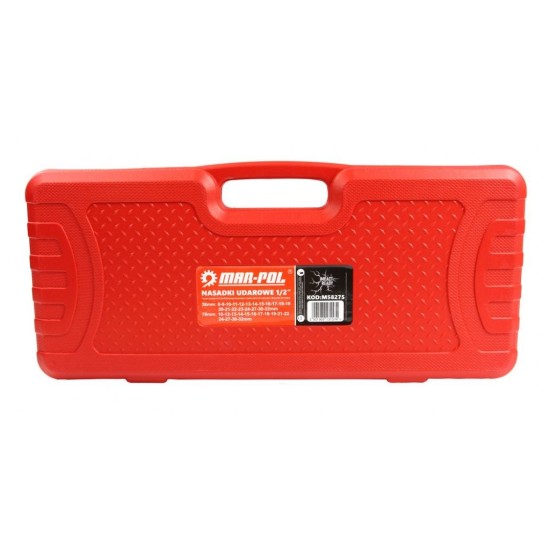 Nástrčné nástrčné hlavice 1/2", 8-32mm, sada 35ks MAR-POL