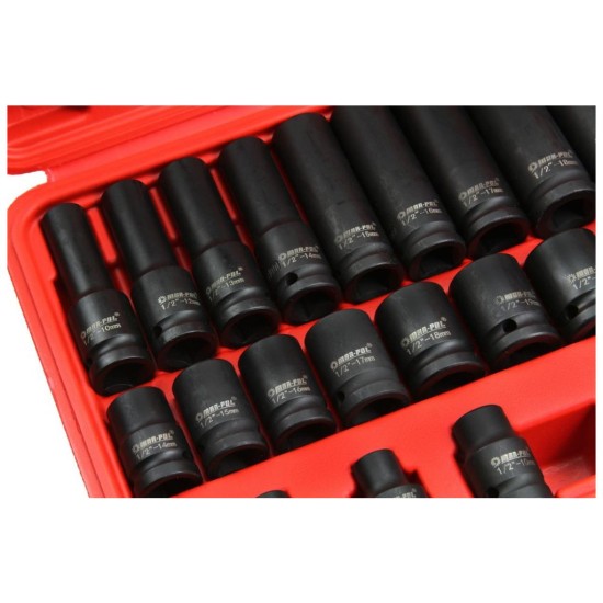 Nástrčné nástrčné hlavice 1/2", 8-32mm, sada 35ks MAR-POL