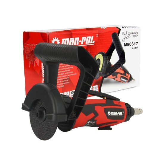Uhlová pneumatická brúska, kompozitná 6,3bar MAR-POL Uhlová pneumatická brúska, kompozitná 6,3bar MAR-POL