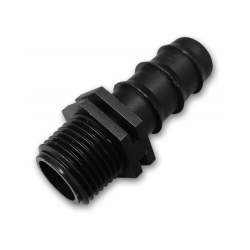 Konektor vonkajší závit 3/4", hadicová vsuvka pre odkvapkávaciu hadicu 16mm BRADAS Konektor vonkajší závit 3/4", hadicová vsuvka pre odkvapkávaciu hadicu 16mm BRADAS
