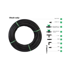 Zavlažovacia súprava, kvapková zavlažovacia hadica prietok vody Drip ø16mm 100m, 182ks BRADAS príslušenstvo