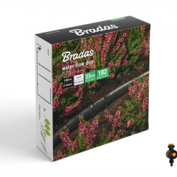 zavlažovacia súprava, odkvapkávacia hadica Water Flow Drip ø16mm 100m, 182ks príslušenstvo a zavlažovací časovač BRADAS