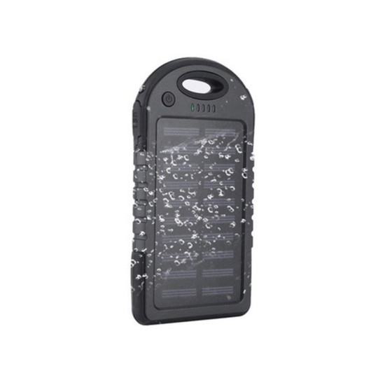 Solárna powerbanka 5000mAh s LED baterkou Solárna powerbanka 5000mAh s LED baterkou