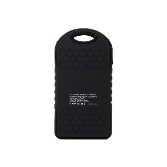 Solárna powerbanka 5000mAh s LED baterkou Solárna powerbanka 5000mAh s LED baterkou