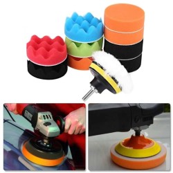 Leštiace kotúče, s nosičom a vŕtacím adaptérom, sada 12ks