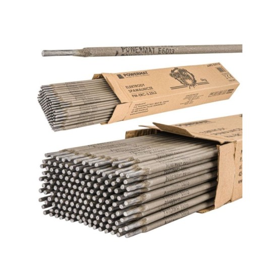 Rutilové elektródy 3,25mm, 350mm, 5kg POWERMAT Rutilové elektródy 3,25mm, 350mm, 5kg POWERMAT
