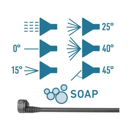 Akumulátorový tlakový čistič 20V, Li-Ion, 22bar, 2Ah, SHARE20V EXTOL PREMIUM