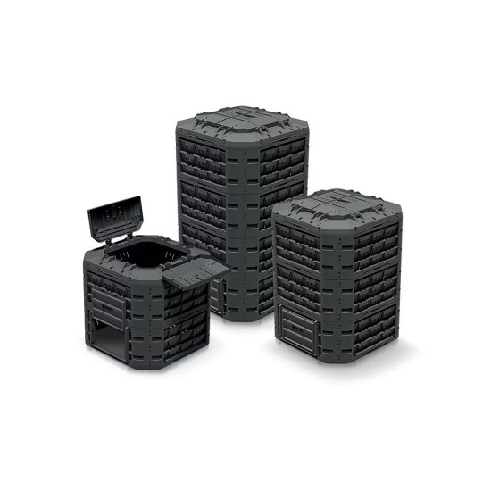 Plastový kompostér 650l, čierny COMPOGREEN VARIO Plastový kompostér 650l, čierny COMPOGREEN VARIO