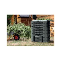 Plastový kompostér 650l, čierny COMPOGREEN VARIO