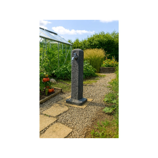 Záhradný vodný stĺpec s kohútikom 24x24x90cm, antracitový POLLER Záhradný vodný stĺpec s kohútikom 24x24x90cm, antracitový POLLER