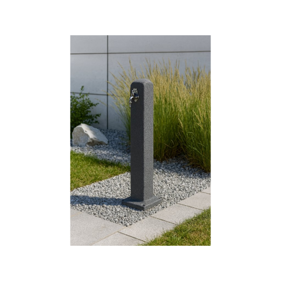 Záhradný vodný stĺpec s kohútikom 24x24x90cm, antracitový POLLER Záhradný vodný stĺpec s kohútikom 24x24x90cm, antracitový POLLER
