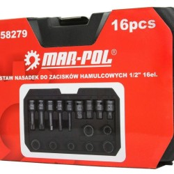Sada brzdových strmeňov 1/2", 16ks MAR-POL