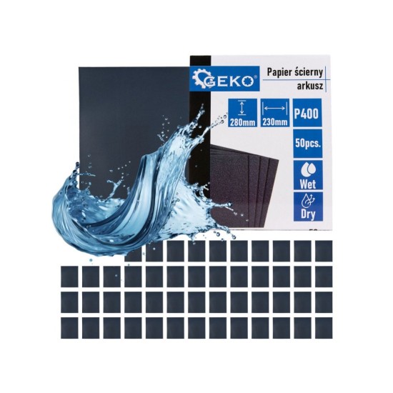 Brúsny papier voda 230x280mm, P400, 1ks GEKO