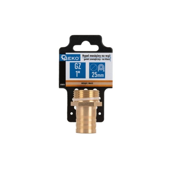 Mosadzná hadica 25mm s vonkajším závitom 1" GEKO