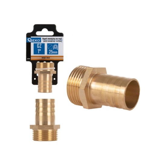 Mosadzná hadica 25mm s vonkajším závitom 1" GEKO
