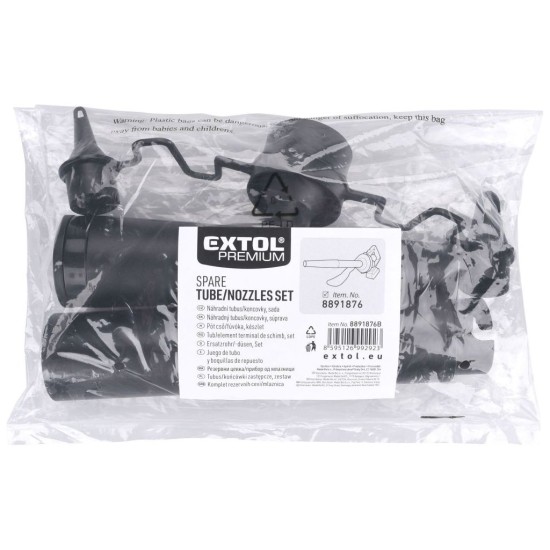 Nástavce pre akumulátorový fúkač/vysávač, sada 3ks EXTOL PREMIUM