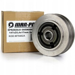 Odstredivá spojka 147x25,4mm, pero a drážka, 2-remeňová MAR-POL Odstredivá spojka 147x25,4mm, pero a drážka, 2-remeňová MAR-POL