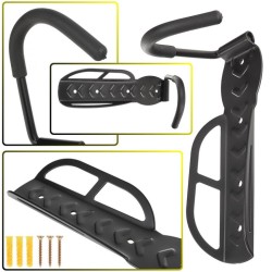 Držiak na bicykel, nástenný, s háčikom KELTIN