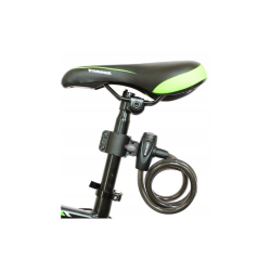 Zámok na bicykel, lano, 12x1200mm, zámok na kľúč KELTIN