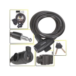 Zámok na bicykel, lano, 12x1200mm, zámok na kľúč KELTIN