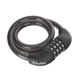 Zámok na bicykel, lano, 12x800mm, kódové uzamykanie KELTIN Zámok na bicykel, lano, 12x800mm, kódové uzamykanie KELTIN