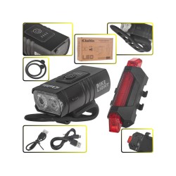 Svetlo na bicykel, predná sada 800lm/900mAh, zadná 120lm/120mAh KELTIN Svetlo na bicykel, predná sada 800lm/900mAh, zadná 120lm/120mAh KELTIN