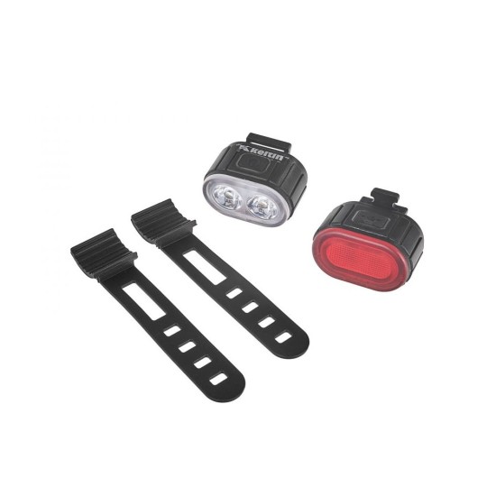 Svetlo na bicykel, sada vpredu 350mAh, zadné 230mAh KELTIN Svetlo na bicykel, sada vpredu 350mAh, zadné 230mAh KELTIN