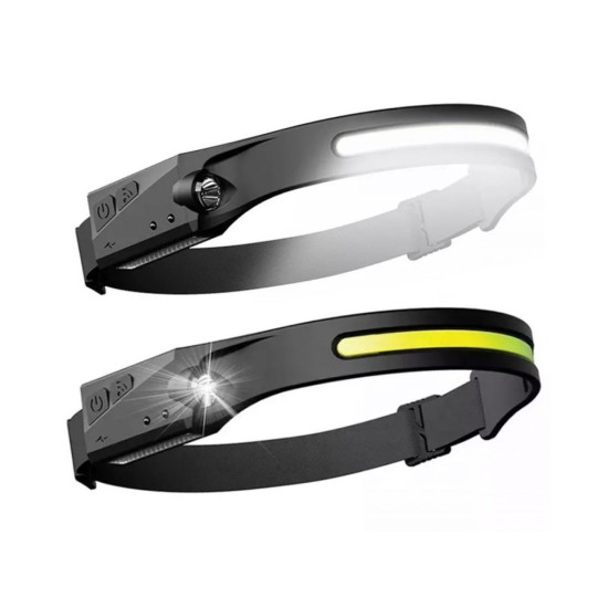 Čelovka s IR snímačom pohybu, 350lm, COB LED/XPE LED, USB nabíjanie KELTIN Čelovka s IR snímačom pohybu, 350lm, COB LED/XPE LED, USB nabíjanie KELTIN