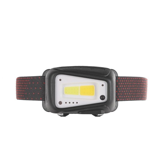 Čelovka so snímačom pohybu, COB LED 5W+3W, 520lm, USB nabíjanie TVARDY Čelovka so snímačom pohybu, COB LED 5W+3W, 520lm, USB nabíjanie TVARDY