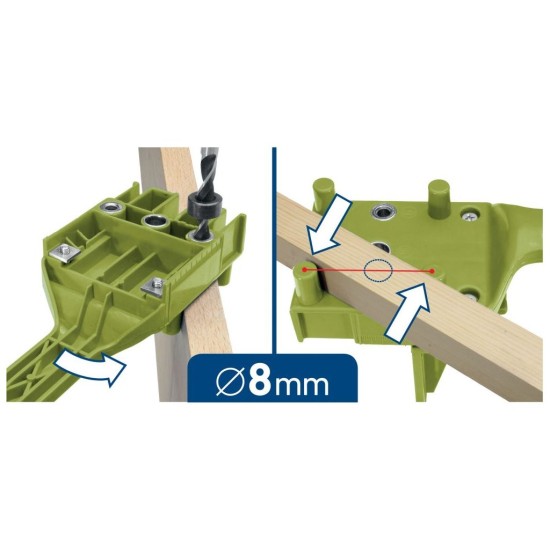 Hmoždinka, s vrtákmi a kolíkmi ø6-8-10mm, sada 44ks EXTOL CRAFT