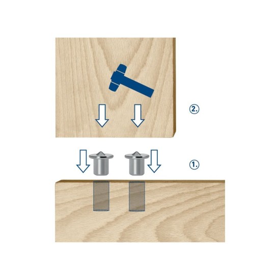 Hmoždinka, s vrtákmi a kolíkmi ø6-8-10mm, sada 44ks EXTOL CRAFT