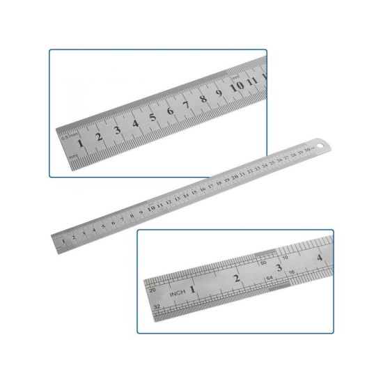 Pravítko 30cm, nehrdzavejúca oceľ GEKO Pravítko 30cm, nehrdzavejúca oceľ GEKO