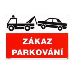 Stôl - zákaz parkovania, plastová značka 297x210mm Stôl - zákaz parkovania, plastová značka 297x210mm