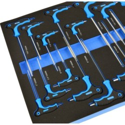 Nástrčná vložka - skrutkovače typu "T" Torx, Hex, sada 18ks GEKO Nástrčná vložka - skrutkovače typu "T" Torx, Hex, sada 18ks GEKO