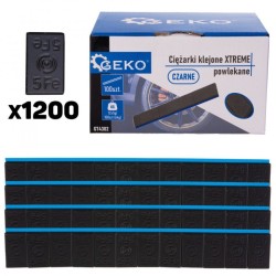 Samolepiace závažia na kolesá 12x5g XTREME, čierne, 100ks GEKO pásiky