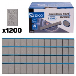 Samolepiace závažia na bicykel 12x5g XTREME, sivá, 100ks GEKO pásiky