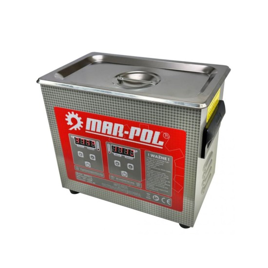 Ultrazvuková čistička 120 W, 3,2 l, nehrdzavejúca oceľ - MAR-POL