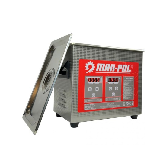 Ultrazvuková čistička 120 W, 3,2 l, nehrdzavejúca oceľ - MAR-POL