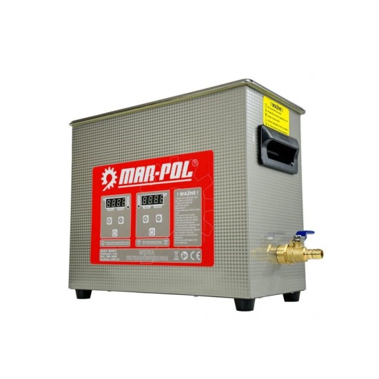Ultrazvuková čistička 180 W, 6,5 l, nehrdzavejúca oceľ - MAR-POL Ultrazvuková čistička 180 W, 6,5 l, nehrdzavejúca oceľ - MAR-POL
