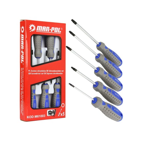 Skrutkovače TORX, 5 ks, CrV MAR-POL